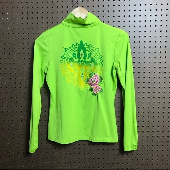 Bogner green embroidered and velvet base layer size‎ small - Picture 10 of 10